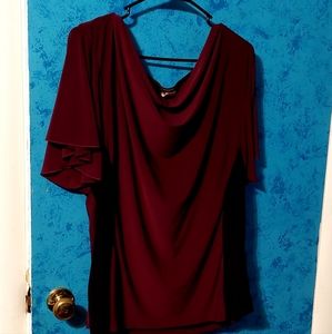 Burgandy and Black Shirt 3x